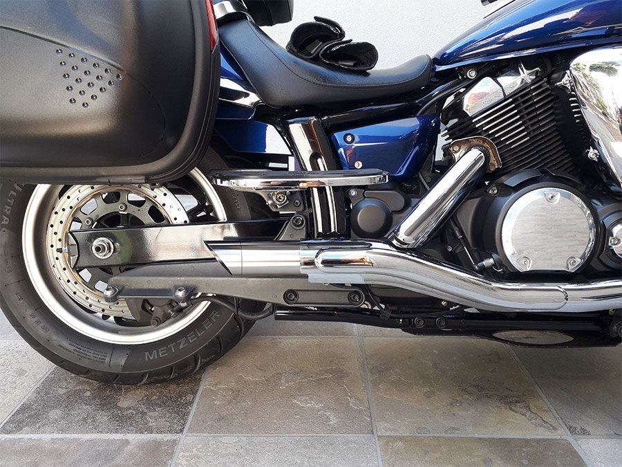 Ponteira de escapamento inox com abafador Yamaha Midnigth Star 950
