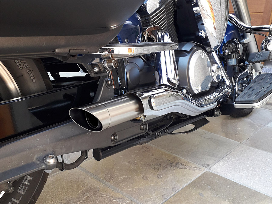Ponteira de escapamento inox com abafador Yamaha Midnigth Star 950