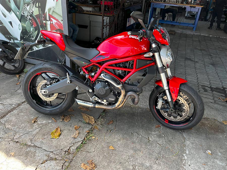 Ponteira de escapamento em inox Ducati Monster 797