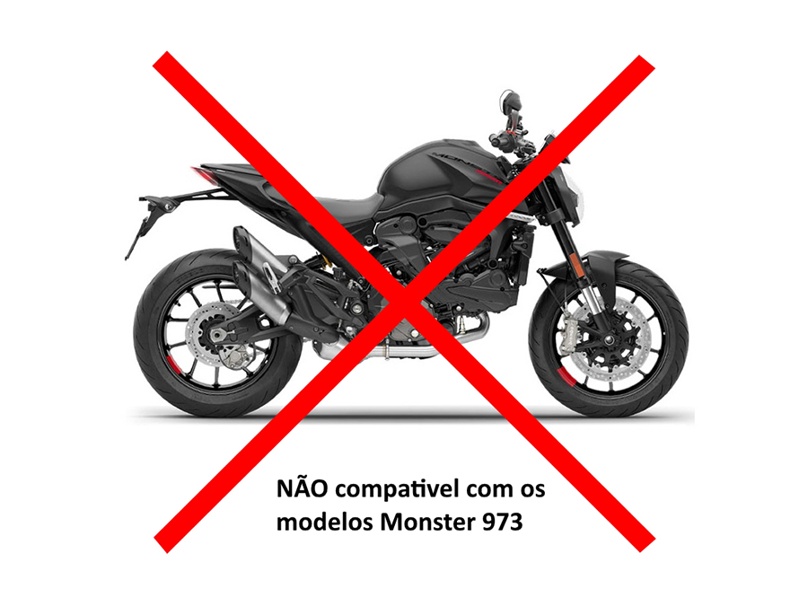 Ponteira de escapamento em inox curta Ducati Monster 797