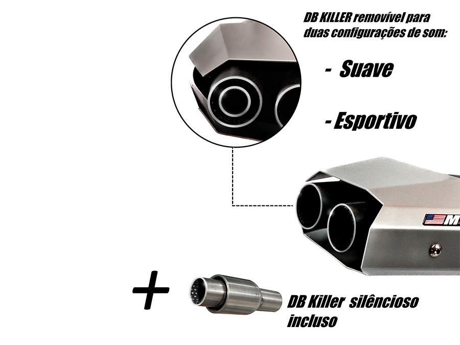 Escapamento esportivo com DB killer Yamaha Neo 125