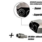 Escapamento esportivo por baixo da moto com DB killer Yamaha R15