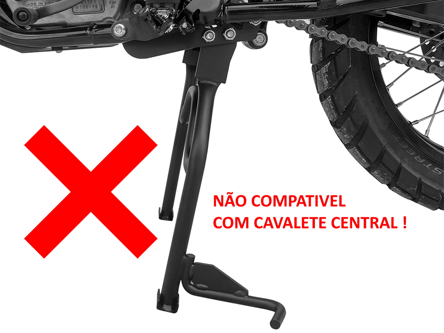 Escapamento silencioso por baixo da moto Honda Sahara 300
