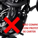 Escapamento silencioso por baixo da moto Honda Sahara 300