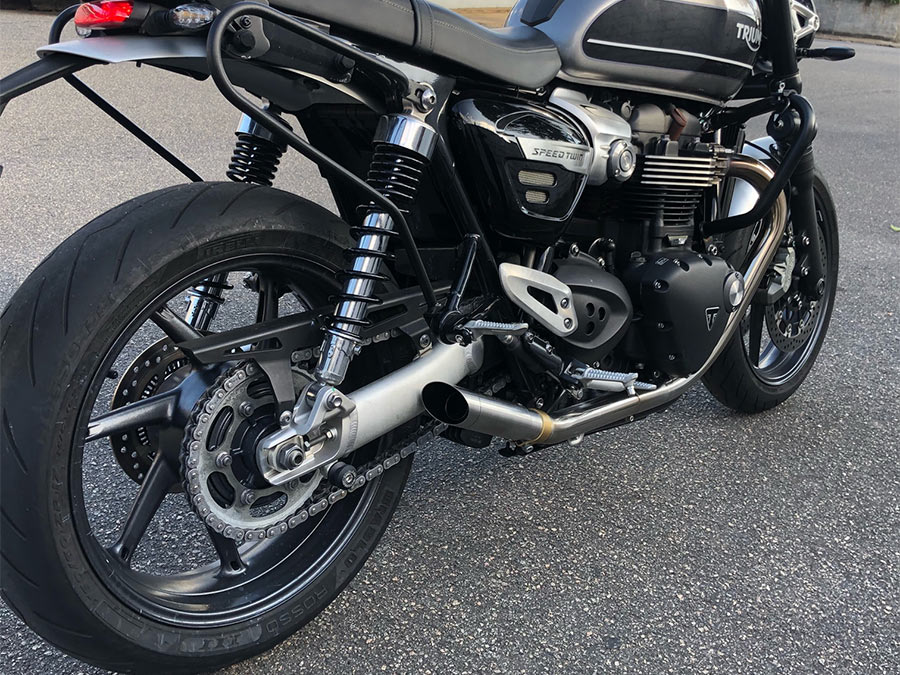 Ponteira de escapamento inox com abafador Triumph Speed Twin