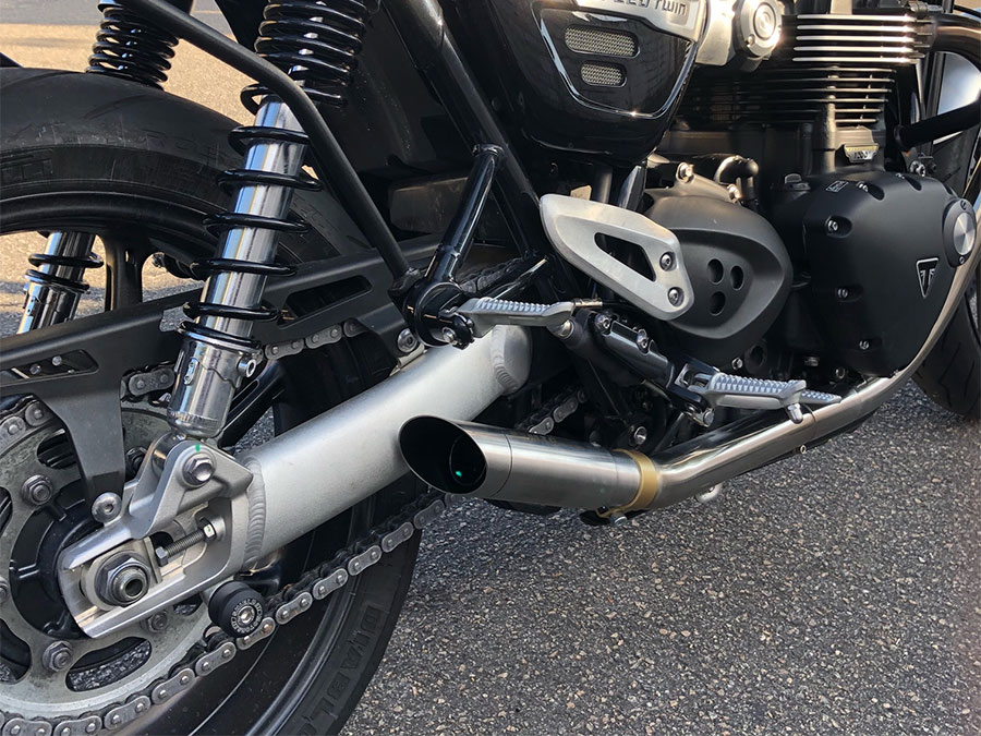 Ponteira de escapamento inox com abafador Triumph Speed Twin