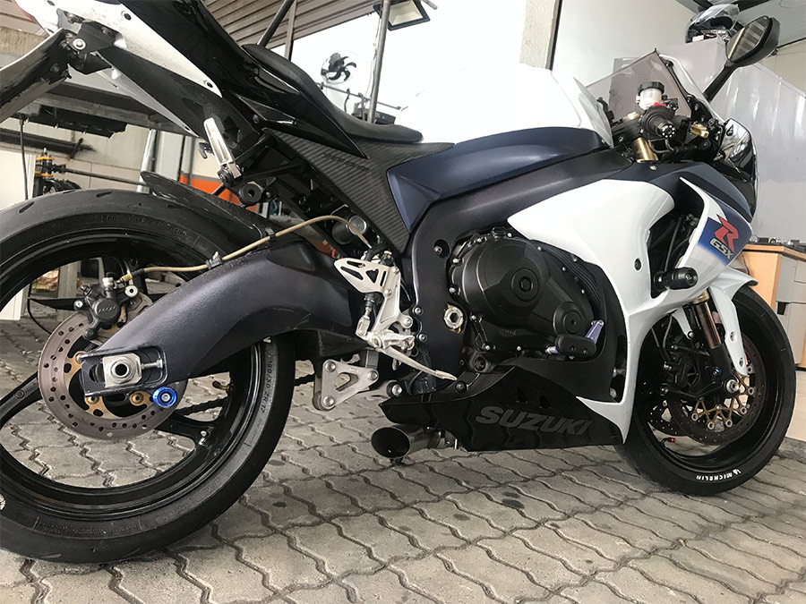 Ponteira de escapamento direta inox Suzuki GSX R1000 SRAD
