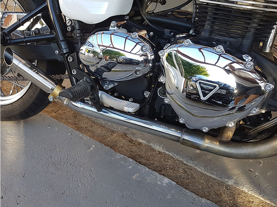 Ponteira de escapamento inox com abafador Triumph Street Cup