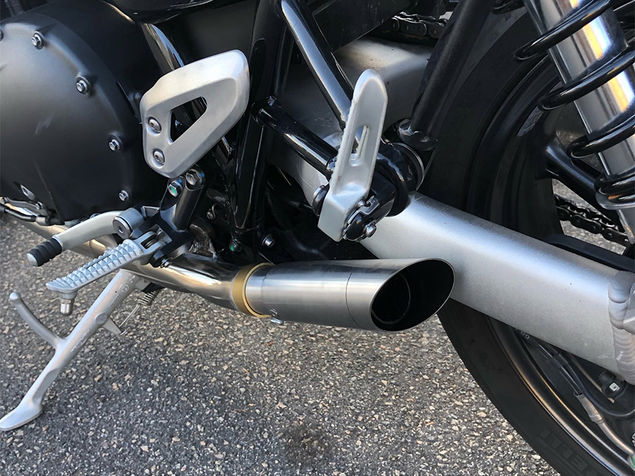 Ponteira de escapamento inox com abafador Triumph Street Twin