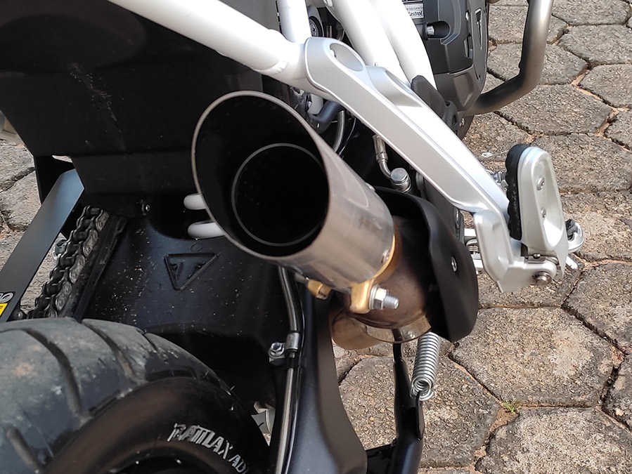 Ponteira de escapamento inox com abafador Triumph Tiger 900