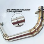 Curva coletor em inox Honda Twister 250 2016 a 2022