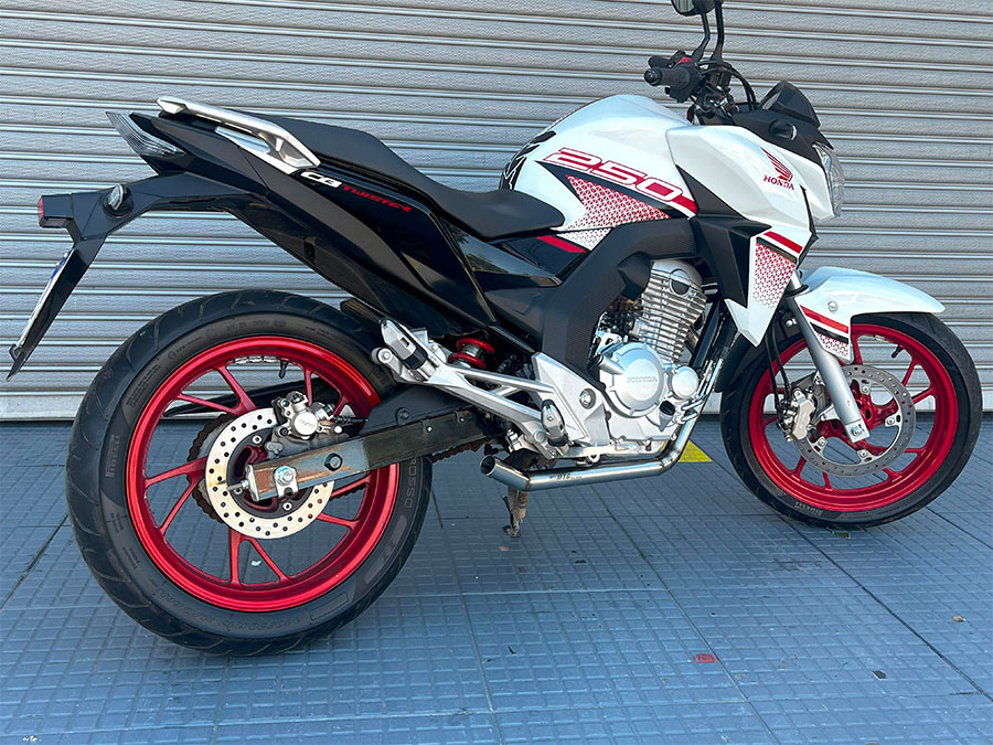 Curva coletor em inox Honda Twister 250 2016 a 2022