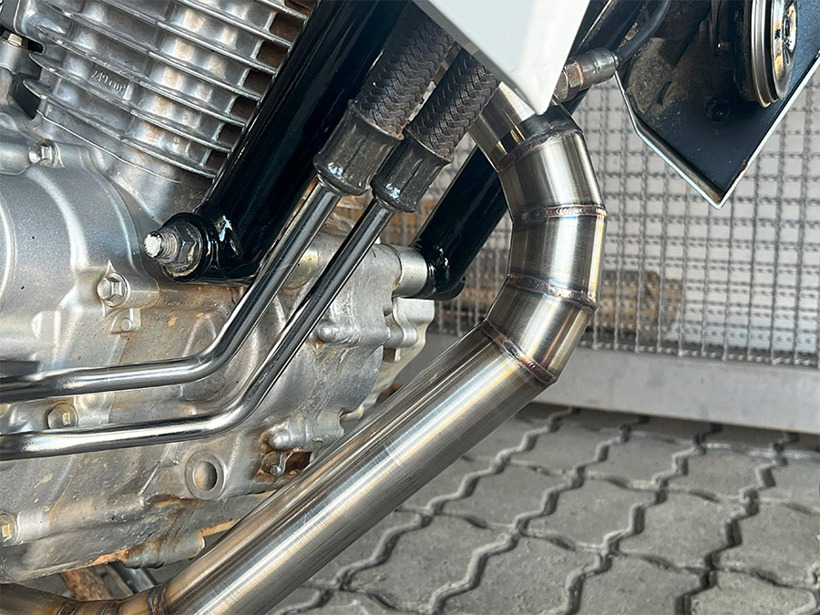 Curva coletor em inox Honda Twister 250 2016 a 2022