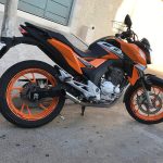 Ponteira de escapamento Inox com abafador Honda Twister 250