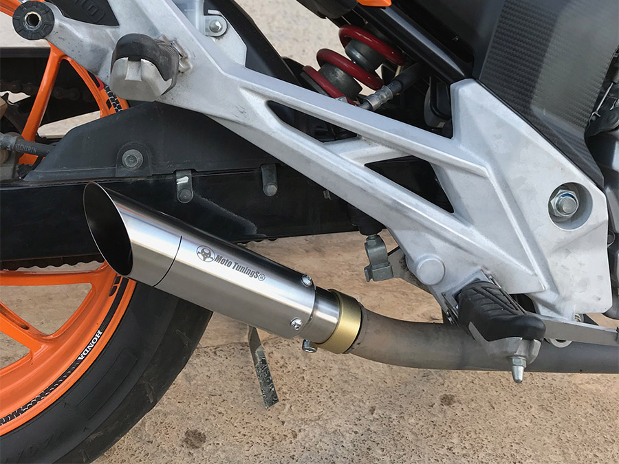 Ponteira de escapamento Inox com abafador Honda Twister 250
