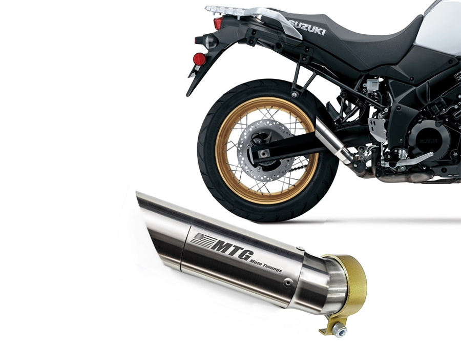 Ponteira de escapamento inox com abafador Suzuki V-Strom 1000