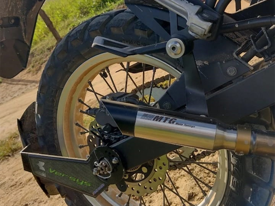Ponteira de escapamento inox com abafador Kawasaki Versys 300