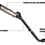 Escapamento com ponteira inox com abafador Honda XRE 190