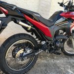 Escapamento com ponteira inox com abafador Honda XRE 190