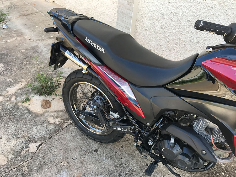 Escapamento com ponteira inox com abafador Honda XRE 190