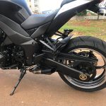 Par de ponteiras de escapamento preto direta Kawasaki Z1000