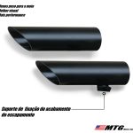 Par de ponteiras de escapamento preto direta Kawasaki Z1000