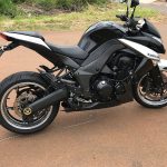 Par de ponteiras de escapamento preto direta Kawasaki Z1000