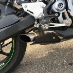 Ponteira de escapamento direta inox com escudo Kawasaki  Z900