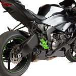Ponteira de escapamento inox semi-direta com escudo Kawasaki Ninja ZX-6R