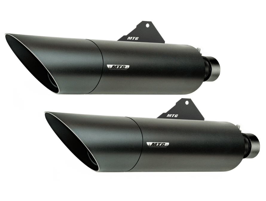 Par de ponteiras de escapamento esportivo com abafador Royal Enfield Shotgun 650