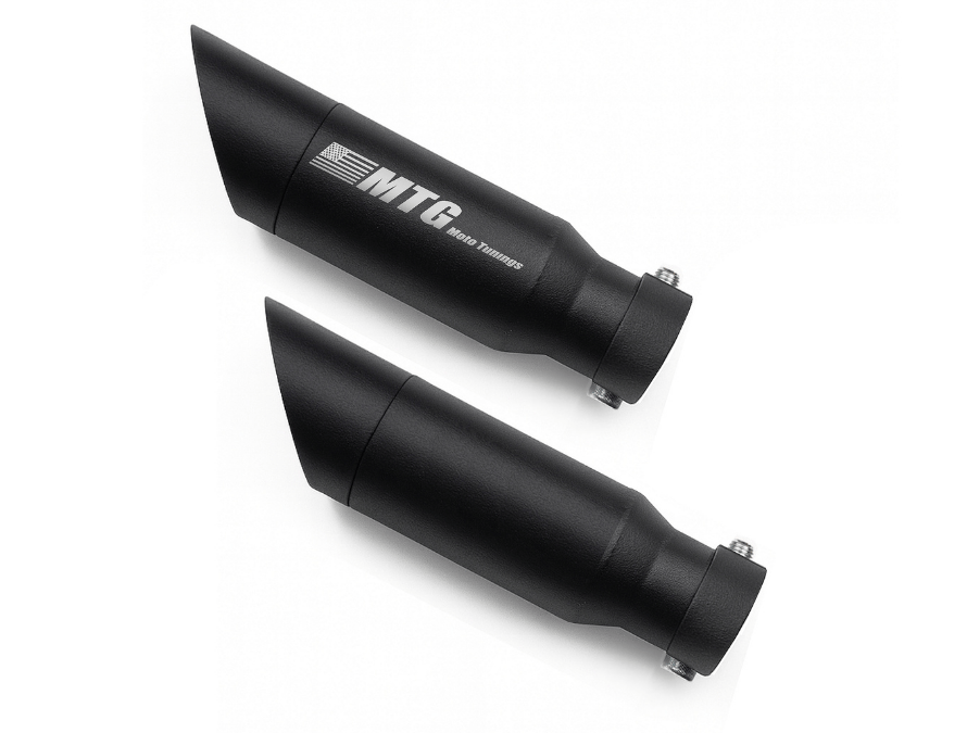 Par Ponteiras de escapamento esportivo com abafador Black Harley Davidson Fat Bob 114